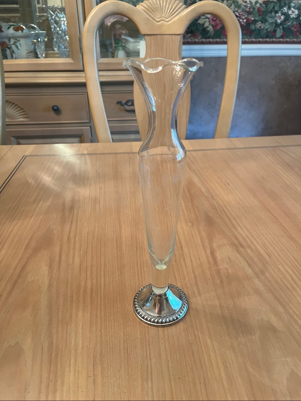 Vintage Sterling weight Large Bud vase